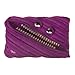 ZIPIT Grillz Large Pencil Case, Holds Up to 60 Pens, Machine Washable, Made of One Long Zipper! (Purple)
