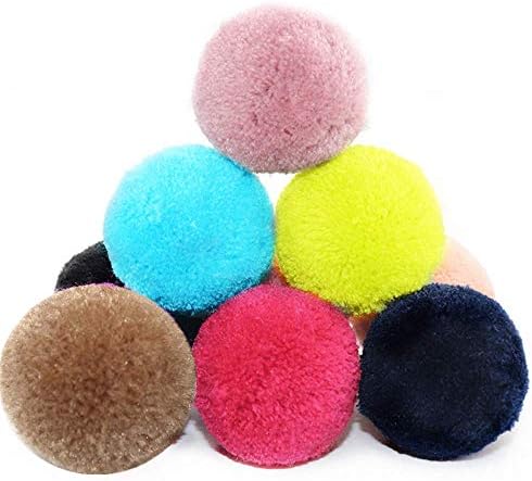 9色9個 ファーボール 毛糸のボンボン ポンポンボール ウールフェルトポンポンボール ふわふわ ポンポン タッセル 装飾品 帽子用飾り物 Diy 手芸材料 Diy用 ハンドメイド アクセサリーパーツ