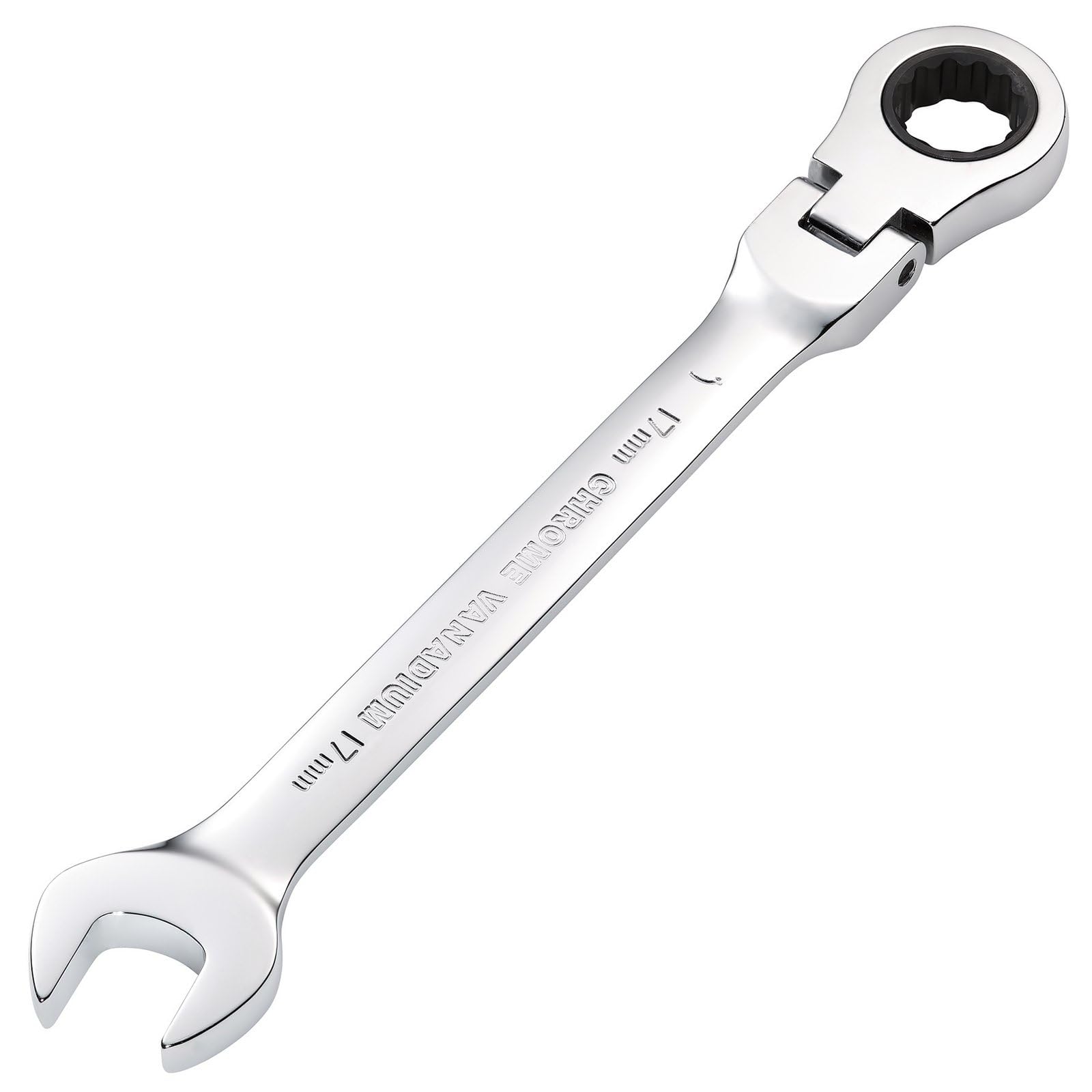 Draper 52019 Hi-Torq Metric Flexible Head Ratcheting Combination Spanner, 17mm