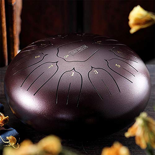 Niome 12 Inch Steel Tongue Drum 11 Notes w/Travel Bag and Mallets,Tank Drum Chakra Drum,Percussion Hand Drum Instrument - Thumbnail 2