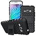Viodolge J1 2016 Case, for Galaxy Amp 2 Case/for Galaxy Express 3 Case, [Shockproof] Hybrid Tough Rugged Dual Layer Protective Case Cover with Kickstand for Samsung Galaxy J1 2016 only Black+Black