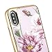 Ted Baker Fashion Premium Tempered Glass Case for iPhone Xs Max, Protective Cover iPhone Xs Max for Professional Women/Girls - Iguazu