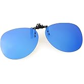 Cyxus Polarized Aviator Sunglasses with Clip On Mirrored Lens Blue Flash