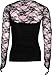 Spiral - Womens - GOTHIC ELEGANCE - Lace Neck Goth Top Black - XL