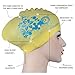 Peacoco Large Silicone Swim Cap for Women Kids Girls Men and Adult, Swimming Cap for Long Thick Hair, Ear Wrap Swim Hat Keeps Hair Dry Yellow