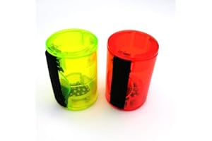 WINGPOWER 2Pcs Guitar Ukulele Sand Shaker Hammer Rhythm Ring Fun Finger Bell Mandolin Banjo Fluorescent Green ABS Handbells Drum Tap Keyboard Percussion Instrument (Random Color)