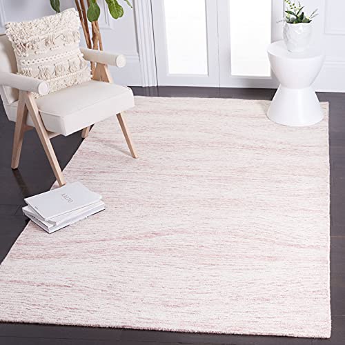 SAFAVIEH Metro Collection 5' x 8' PinkIvory MET995U Handmade Premium Wool Livin…