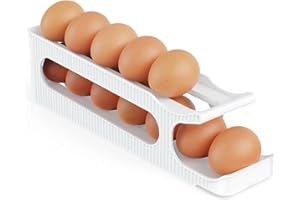 Egg Storage for Fridge, Automatically Rolling Egg Holder Dispenser Container Tray for Fridge, Kitchen