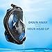 SeeWorld 180° Panoramic Full Face Snorkel Mask -Larger Viewing Area Free Breath Technology with Anti-fog and Anti-leak Snorkeling Design for Adults,Youth and Kids