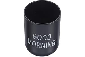 jojofuny Reusable Black Plastic Drinking Glass with Frosted Texture, Versatile Bathroom Tumbler Cup for Home