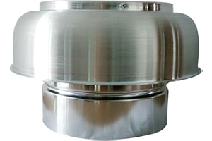 Zewool 8 Inch Round Chimney Caps for Outside, Aluminum Alloy Chimney Cap with Screen, 210mm Chimney Cover Outside Roof Rainproof Vent Cap, Stovepipe Finial