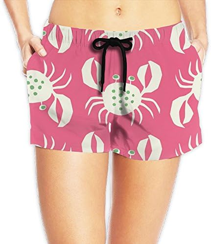 Cute Crab Women's Fashion Swim Trunks Sexy Beach Bottom Swim Board Shorts Casual Shorts Sports Shorts With Pockets