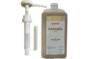 ERAIYAN Dunkin Donuts Caramel Sauce-Swirl-Syrup 64 Oz Jug (With Pump)