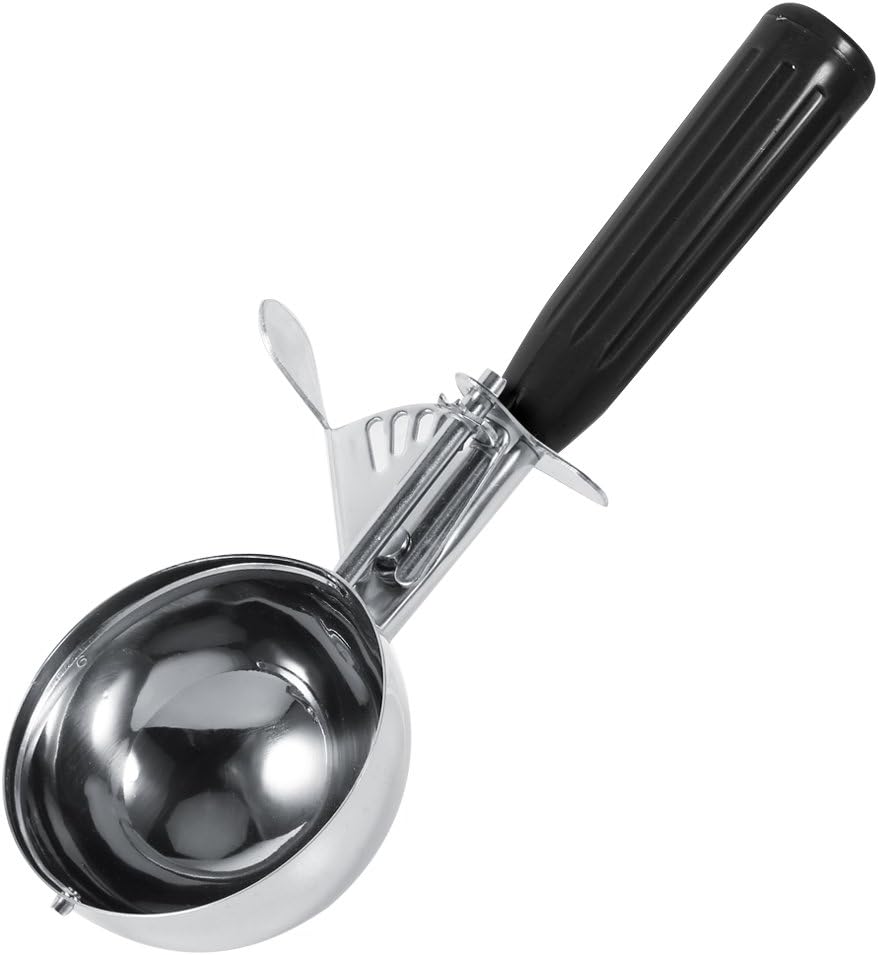 DERCLIVE Practical stainless steel fruit ice cream scoop, kitchen tool with plastic handle (4.7 cm)