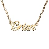 Brian Name Tag Necklaces for Her His Friends