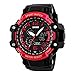 Skmei 0990 3ATM Water Resistant Digital & Analog Sports Watch with Soft Plastic Strap (Black + White)
