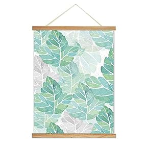 Hanging Poster NO Magnetic Wooden Framed, Colorful Leaves Fulfilled Home Wall Canvas Prints Decoration Ready to Hang - 18"x24" inches