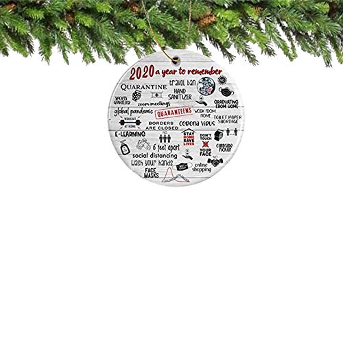 2020 A Year to Forget, Remember 2020 Christmas Ornament Quarantine 2020 Events Keepsake