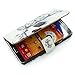Bfun Packing Bcov White Floral Skull Slot Wallet Leather Cover Case for Samsung Galaxy Note 3
