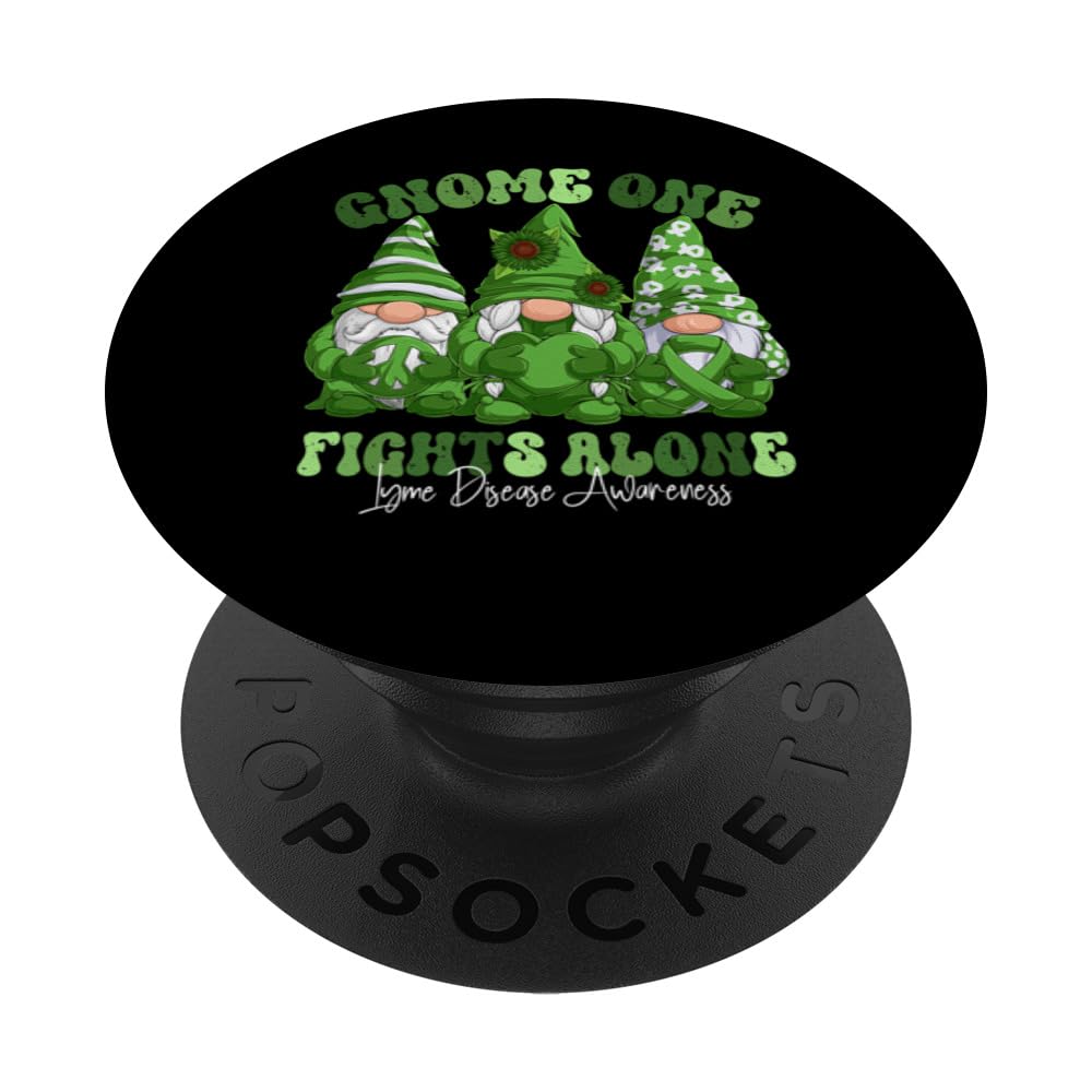 Lyme disease Awareness Month Lime Green Ribbon Gnomies PopSockets Swappable PopGrip