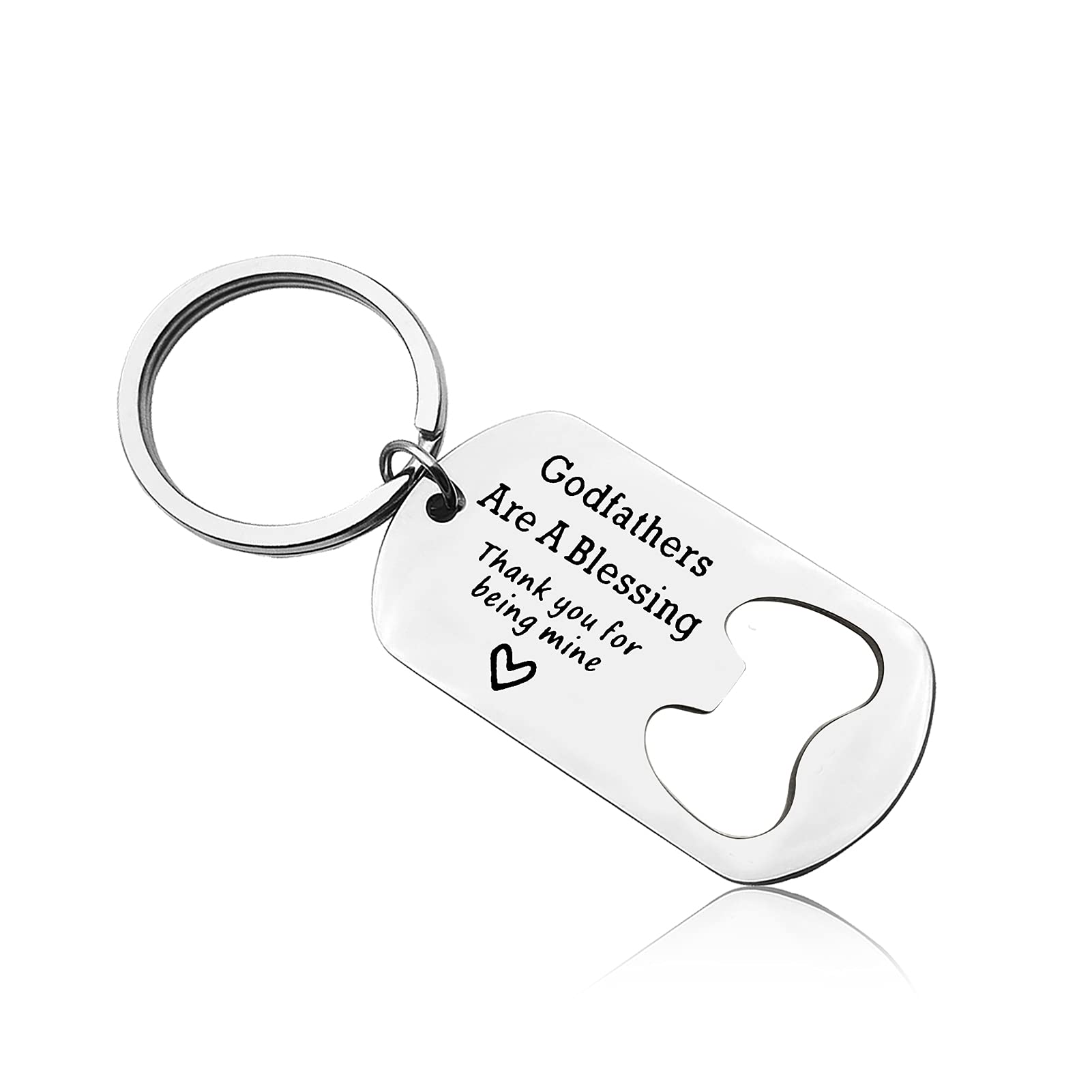 Father's Day Gifts Godfather Gift from Goddaughter Godfather Keyring Keychain Bottle Opener Keyring Baptism Gift Christening Keyrings Thank You Appreciation Keychain Birthday Gifts for Dad