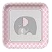 Pink Elephant Girl Baby Shower Supply Pack! Bundle Includes Paper Plates, Napkins, Cups & Silverware for 8 Guests