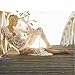 Gogoboi Sexy Women Deep V Neck Long Sleeve Lace Mesh Beach Cover Up See Through Maxi Dress (S)