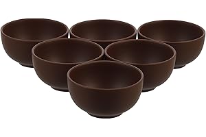 NESTINGHO 6 Pcs Purple Clay Kung-fu Tea Cups Small Round Mouth Teacups Set for Family Gatherings