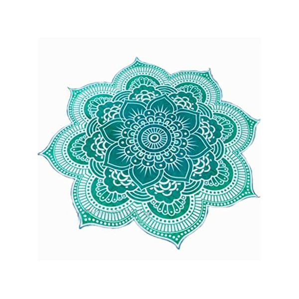 Tapiz Tiro Estera de Yoga Colcha Dormitorio Hippie Mandala Estilo de Bohemio Redonda - Verde | DeHippies.com