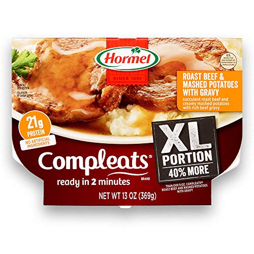 Hormel COMPLEATS XL Roast Beef & Mashed Potatoes with Gravy, 13 Ounce (Pack of 5)