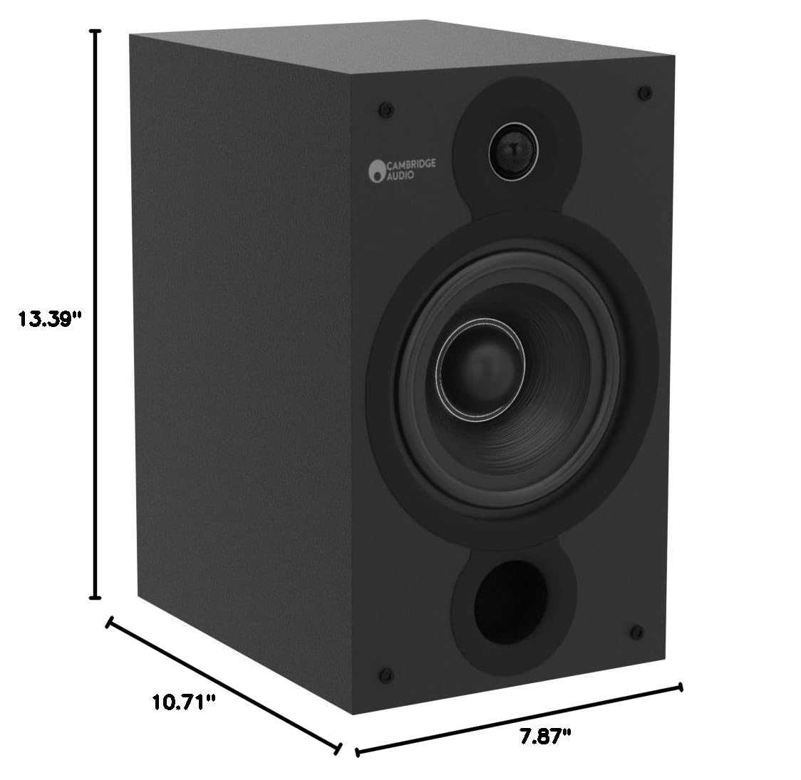 Cambridge Audio SX-60 Bookshelf Speaker | 100 Watt Home Theater Compact Speakers | Pair (Matte Black)