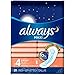 Maxi Always Maxi Size 4 Overnight Pads Without Wings, Unscented, 28 Count (Pack of 2)