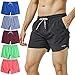 MaaMgic Mens Short Swim Trunks with Mesh Lining Quick Dry Boy Mens Board Shorts Swim Suit, Black