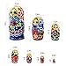 IUMÉ Nesting Dolls，Russian Matryoshka Wood Stacking Nested Semenov Wooden Handmade Toys The Best Gift for Children Kids Christmas Mother's Day Birthday Home Room Decorat Halloween Wishing Gift 7 PCS