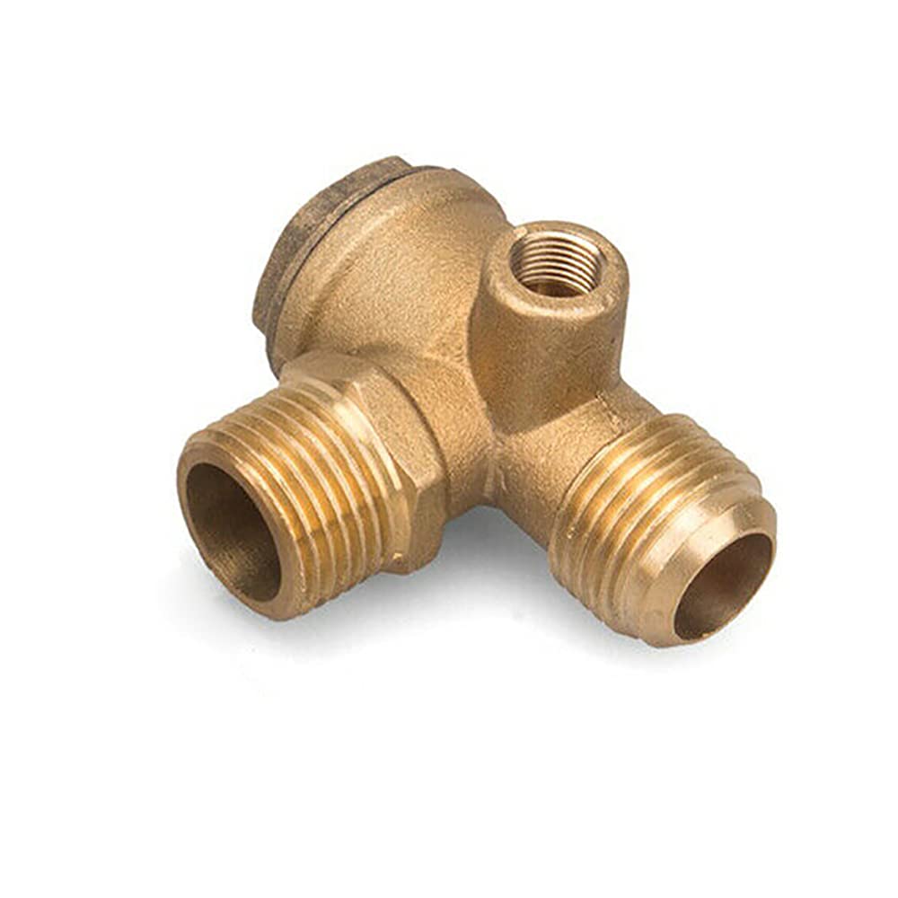 BE-TOOL Non-Return Check Valve 3-Way Air Valve for Direct Air Compressor (Female, 3/8" x14mm x1/8")