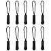 eBoot Zip Tags Cord Pulls Zipper Extension Zip Fixer, Black (Pack of 10)