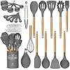 Umite Chef Kitchen Cooking Utensils Set, 24 pcs Non-Stick Silicone Cooking Kitchen Utensils Spatula Set with Holder…