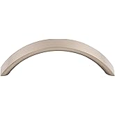 Top Knobs M394 Nouveau Collection 3-3/4" Cresent Pull, Brushed Satin Nickel