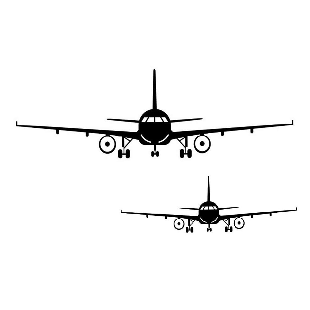 LELE LIFE 2Pcs Airplane Wall Sticker, Removable DIY Aircraft Wall Decal for Living Room Bedroom Home Decor, Cool Art Mural for Kids Boys, Monoplane