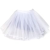 caralin Women Children White Hard Mesh Short Petticoat Double Layers Girl