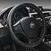 Car Leather Steering Wheel Cover Universal Breathable Anti-slip Wheel Sleeve Protector (Black)