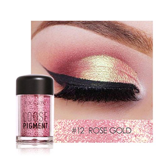 Vanvler 12 Colors Pearl Eyeshadow Glitter Metallic Eyeshadow Palette Makeup Powder (#12)