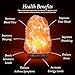 Wuudi Natural Hand Carved Crystal Himalayan Rock Salt Lamp with Amber light, Dimmer Control