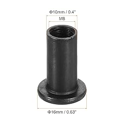 uxcell M8 T-Nuts, 10pcs Carbon Steel Hex Socket