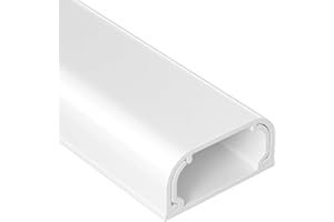 Yecaye Wire Covers for 2 Cords TV on Wall, 47in Paintable Cable Hider, Medium Cable Management Kit, Cord Hiding for Wall Whit