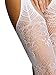 Sexy Lace Crotchless Suspender Garter Bodystocking Chemise Lingerie for Women for Sex (White)