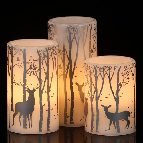 GenSwin Flameless LED Deer Candles
