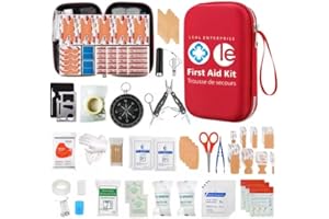 LEAL First Aid Kit & Survival kit, 400 Pieces, Compact Emergency Kit with Case, Camping, Hiking, sports, waterproof for peace