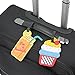 Mziart Funny Luggage Tags for Women Men Travel Baggage Tags Suitcase Bag Labels, Set of 5 (Icecream, Drinks, Popsicle)
