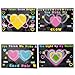 JOYIN 28 Packs Valentines Day Gifts Cards, Valentine's Greeting Cards with Heart Shaped Glasses and Light-up Glow Sticks for Kids Party Favor Classroom Exchange Prize Supplies